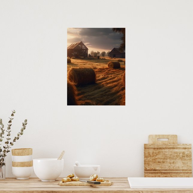 Póster País Hay Bail Ag Poster Temático (Cocina)