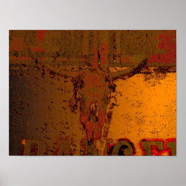 Póster País Naranja del Oeste del Bull Bull Rust