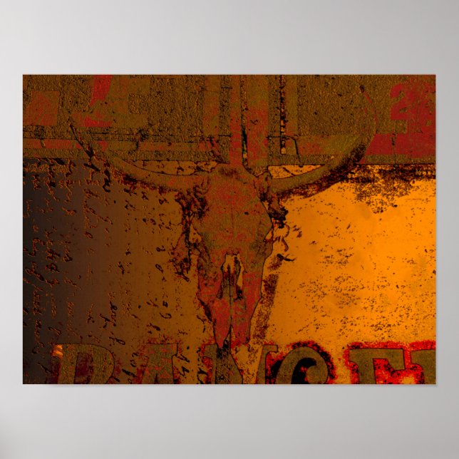 Póster País Naranja del Oeste del Bull Bull Rust (Frente)