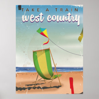 Póster País occidental, afiche de viajes de Gran Bretaña