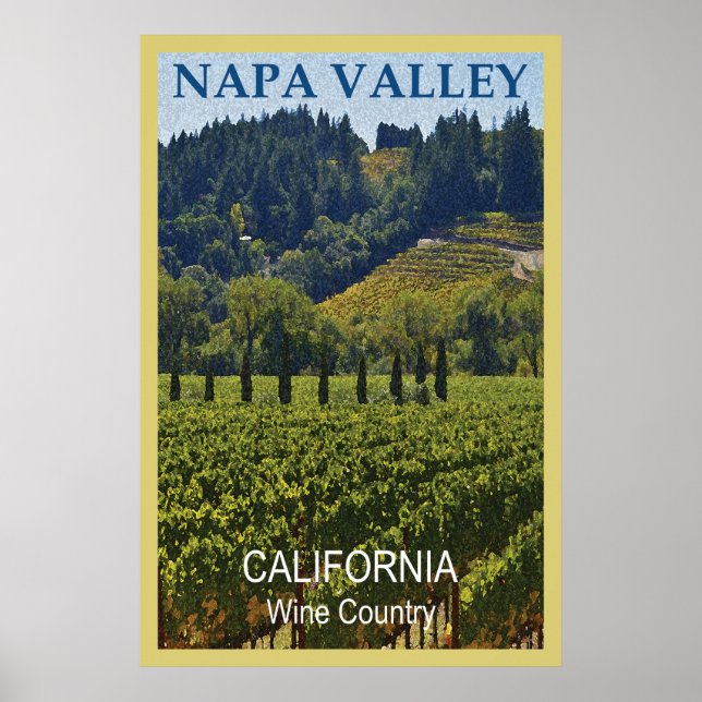 Póster País vinícola del Valle de Napa (Frente)