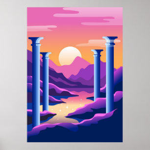 Póster Paisaje abstracto