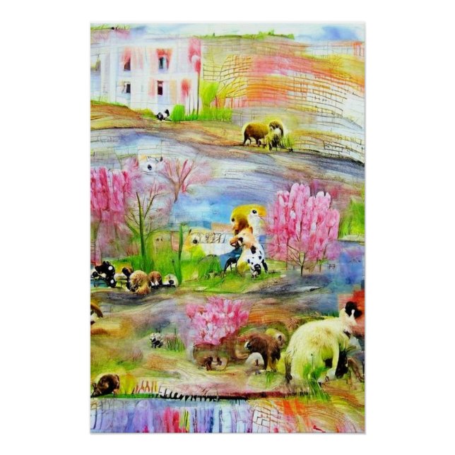 Póster Paisaje acuarela (Anverso)