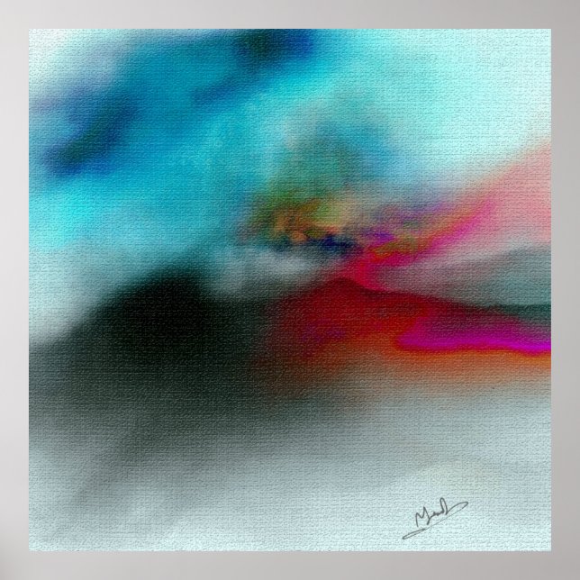 Póster Paisaje acuático del "Palacio del Sueño del Paraís (Frente)