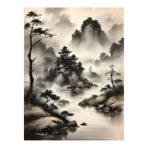 Paisaje acuático japonés