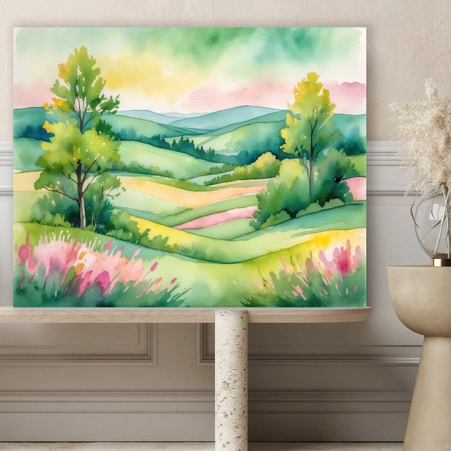 Póster Paisaje acuático rural con Poster de árboles (Subido por el creador)