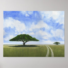 Póster Paisaje africano