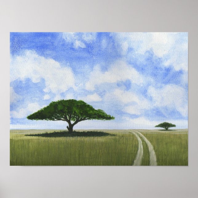 Póster Paisaje africano (Frente)