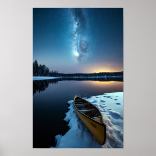 Póster Paisaje al aire libre del lago Tranquilo Relax