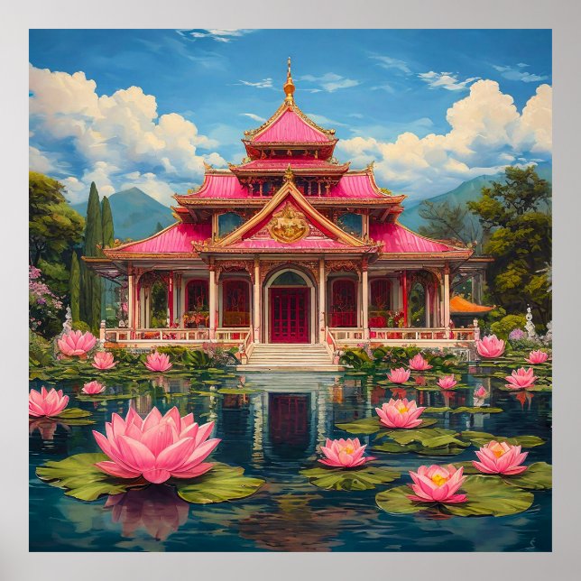 Póster paisaje al estilo chino (Frente)