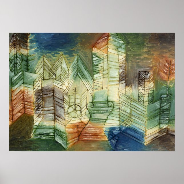 Póster Paisaje alemán de Paul Klee (Frente)