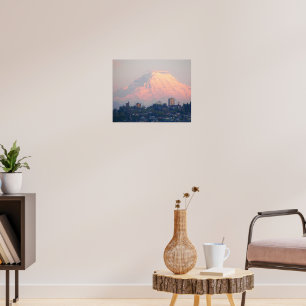 Póster Paisaje Alpenglow del Monte Rainier
