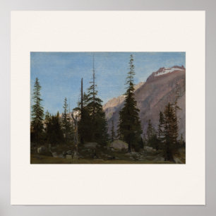 Póster Paisaje alpino en Handegg, Suiza cuadrado