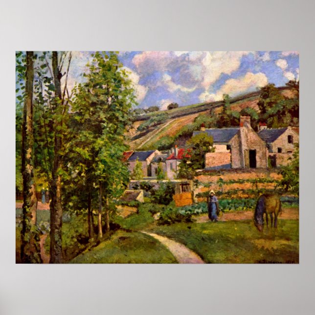 Póster Paisaje artístico de Pissarro (Frente)