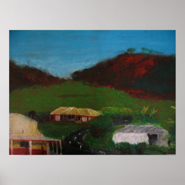Póster Paisaje Australiano-Valle Chapman, Geraldton (Frente)
