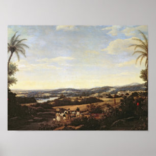 Póster Paisaje brasileño con una plantación