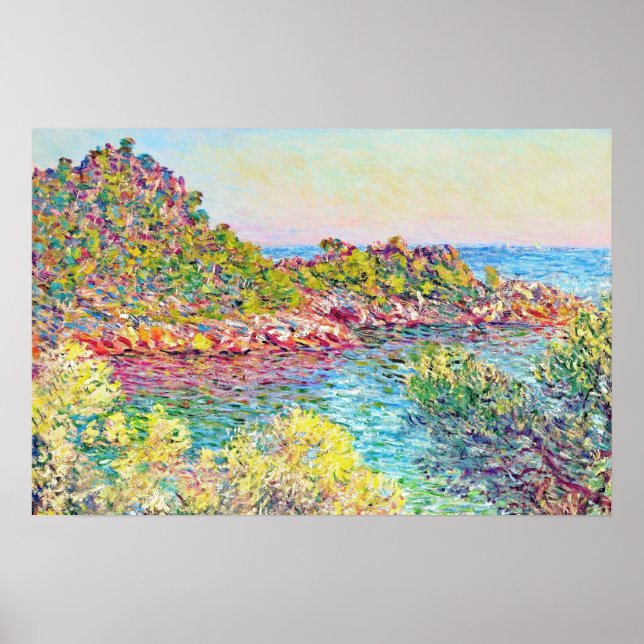 Póster Paisaje cerca de Monte Carlo (por Claude Monet) (Frente)