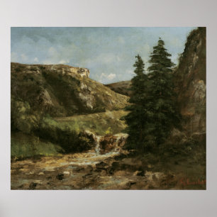 Póster Paisaje cerca de Ornans, c.1858