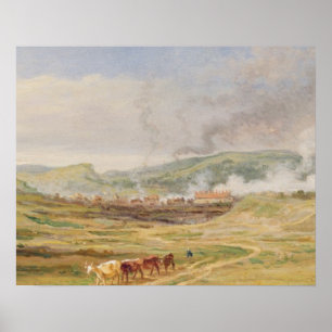 Póster Paisaje cerca de Swansea, Gales del Sur (petróleo