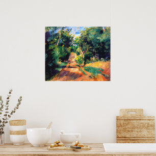 Póster Paisaje cerca de Varengeville de Renoir