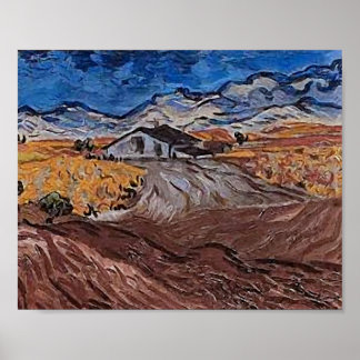 Póster Paisaje Cerca Del Bella Artes Saint-Rémy Van Gogh