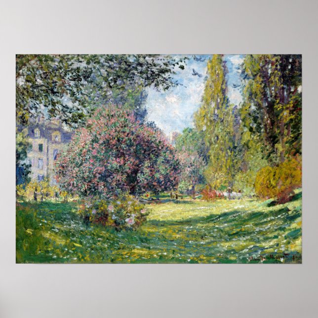 Póster Paisaje Claude Monet El Parque Monceau (Frente)