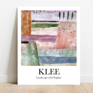 Póster Paisaje con álamos de Paul Klee
