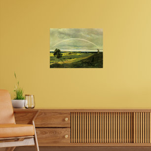 Póster Paisaje con arcoíris, famosa obra de arte,