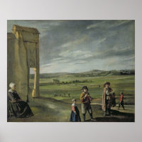 Paisaje con campesinos, c.1640