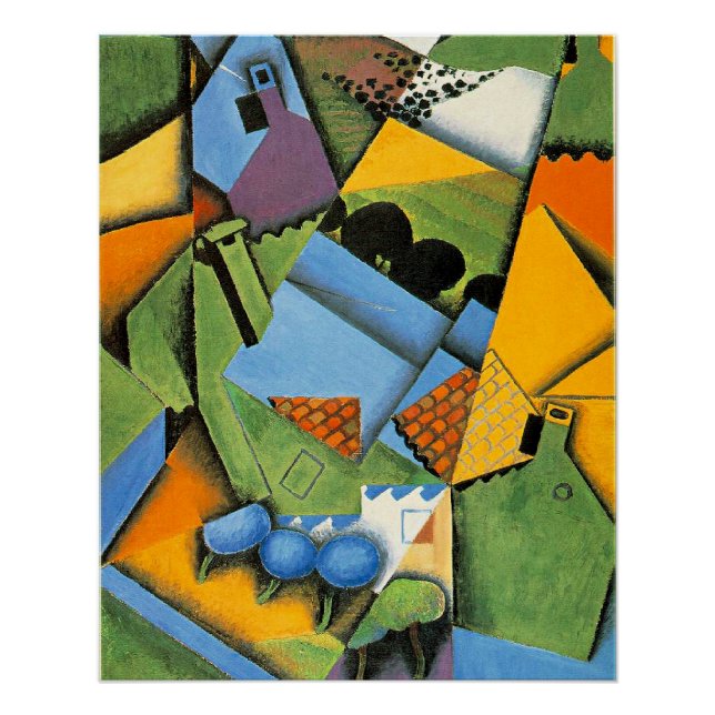 Póster Paisaje con casas en Ceret (Anverso)