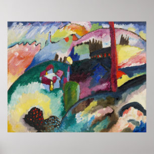 Póster Paisaje con chimenea de fábrica de Wassily Kandins