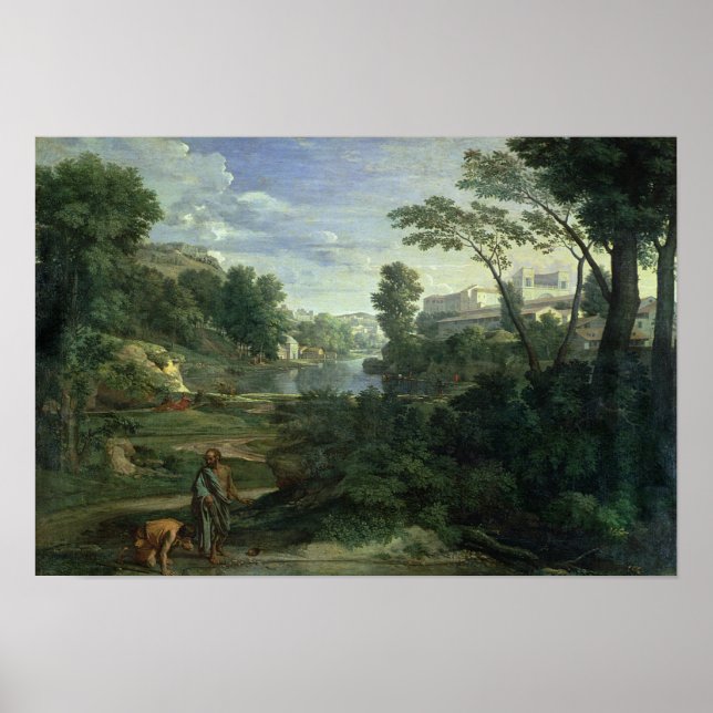 Póster Paisaje con Diógenes, 1648 (Frente)