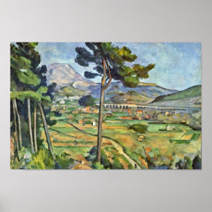 Póster Paisaje con el viaducto (Mont Sainte-Victoire)