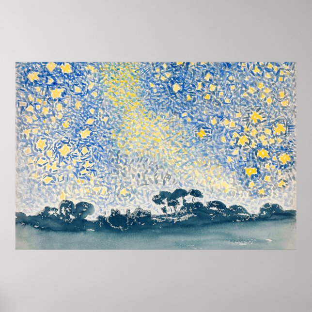 Póster Paisaje con estrellas (1905-1908) (Frente)