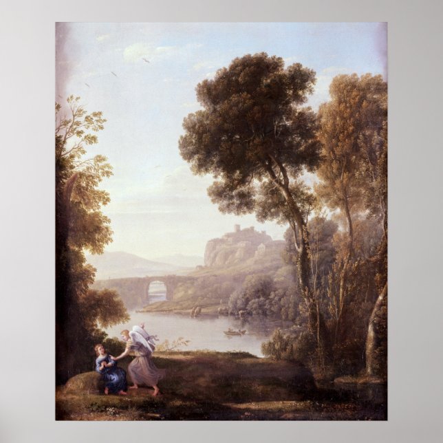 Póster Paisaje con Hagar y el Ángel, 1646 (Frente)