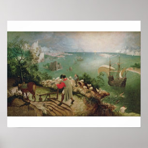 Póster Paisaje con la caída de Icarus, c.1555