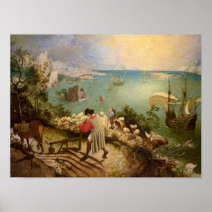 Póster Paisaje con la caída de Icarus por P. Bruegel