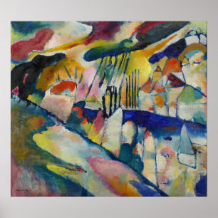 Póster Paisaje con lluvia de Vasily Kandinsky