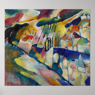 Póster Paisaje con lluvia de Vasily Kandinsky