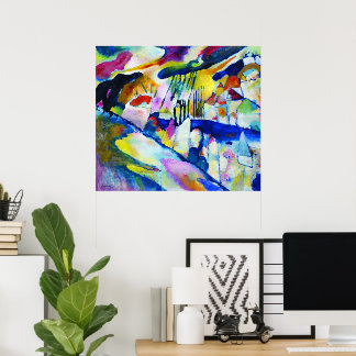 Póster Paisaje con lluvia de Wassily Kandinsky