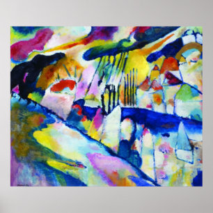 Póster Paisaje con lluvia de Wassily Kandinsky