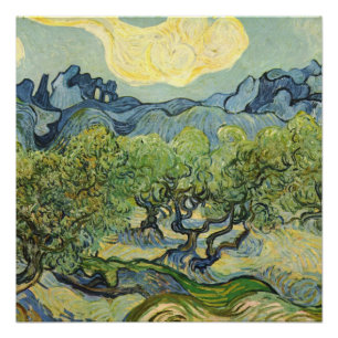 Póster Paisaje con Olive Vincent Willem van Gogh Post