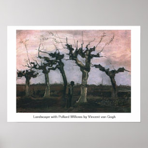 Póster Paisaje con Pollard Willows Vincent van Gogh