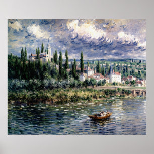 Póster Paisaje con tormenta de lluvia