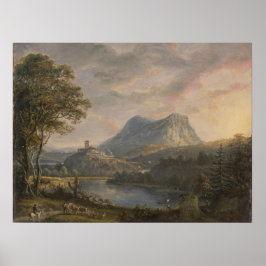 Póster Paisaje con un lago - Paul Sandby - c1808