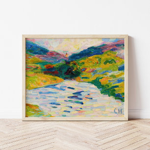 Póster Paisaje con un río   Curt Herrmann