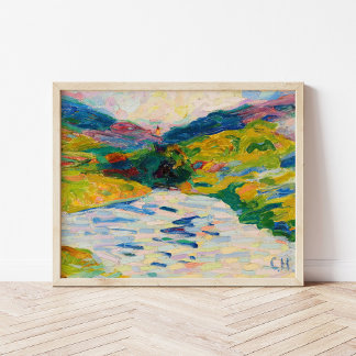 Póster Paisaje con un río | Curt Herrmann