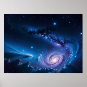 Póster Paisaje Cósmico: Estrellas y nebulosas