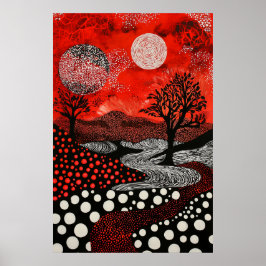 Póster Paisaje Cosmico Surrealista de 1809