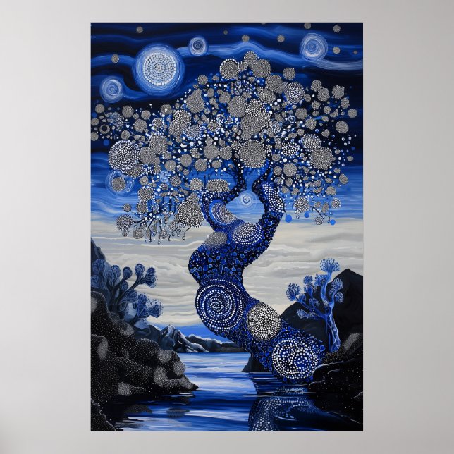 Póster Paisaje Cosmico Surrealista de 1821 (Frente)